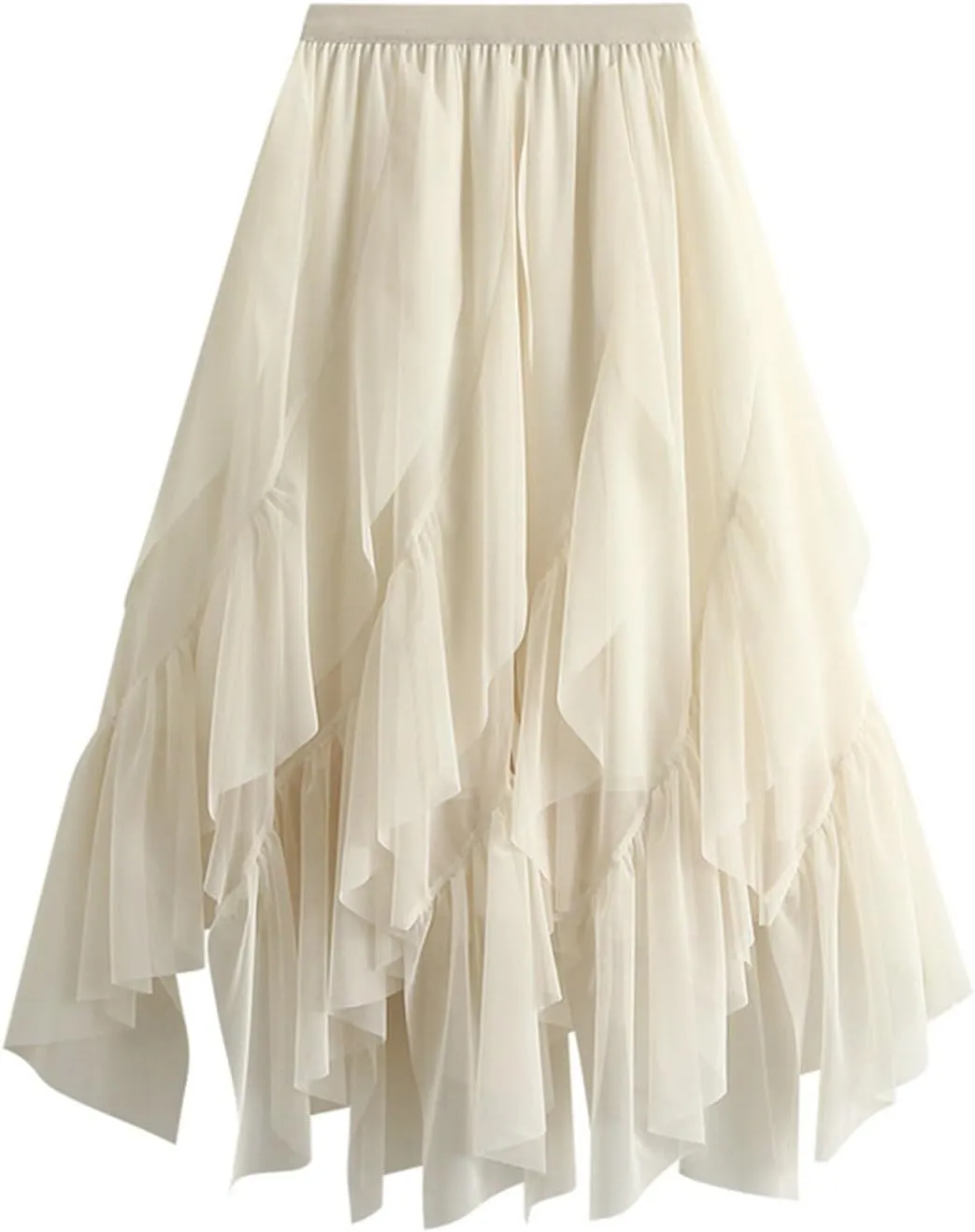 Womens Summer High Waist Tiered Beach Outfits A-Line Elastic Waist Long Skirt Bohemian Print Casual Maxi Skirt