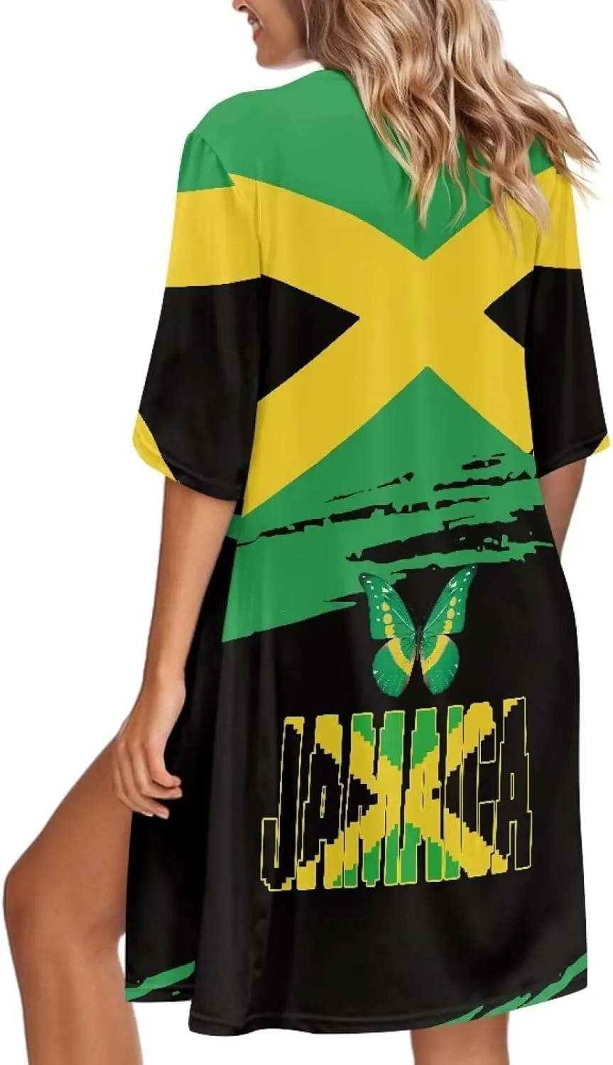 Women's Swimwear Cover Ups Chiffon Kimono Cardigan Loose Half Sleeve Bathing Suit Beach Coverups