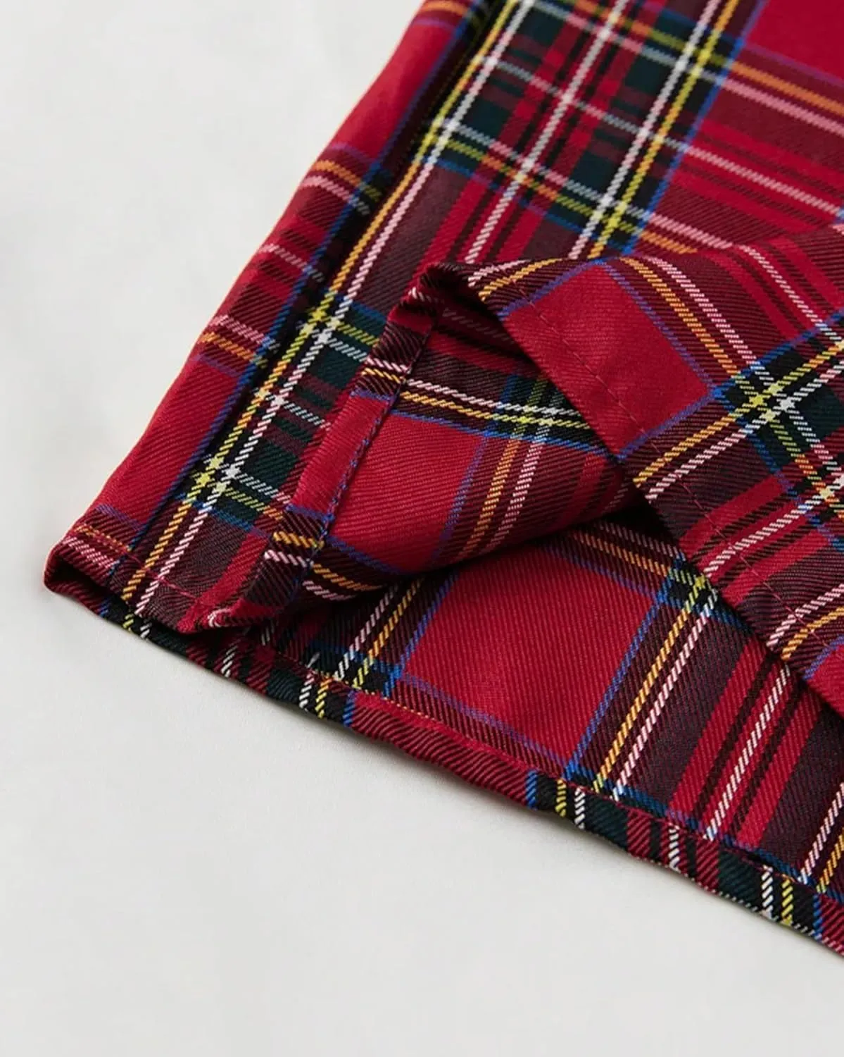 Women's Tartan Plaid Print Pants High Waisted Wide Leg Baggy Palazzo Pants with Belt