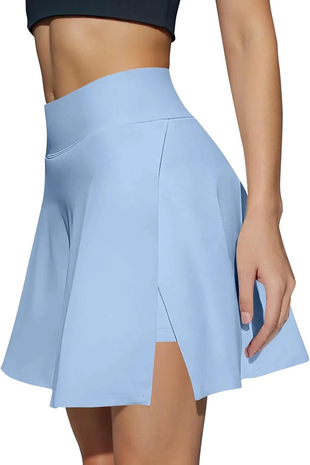 Womens Tennis Skirt High Waisted Pleated Golf Skirts Casual Summer Flowy Athletic Skorts with Built-in Shorts 2 in 1