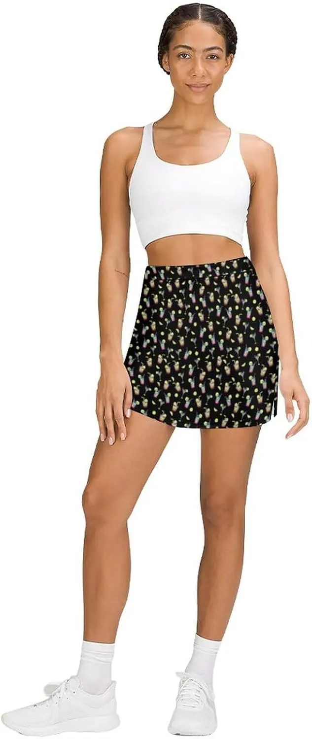 Womens Tennis Skirts Tie Dye High Waisted Athletic Golf Skorts with Shorts Pockets for Running Sports