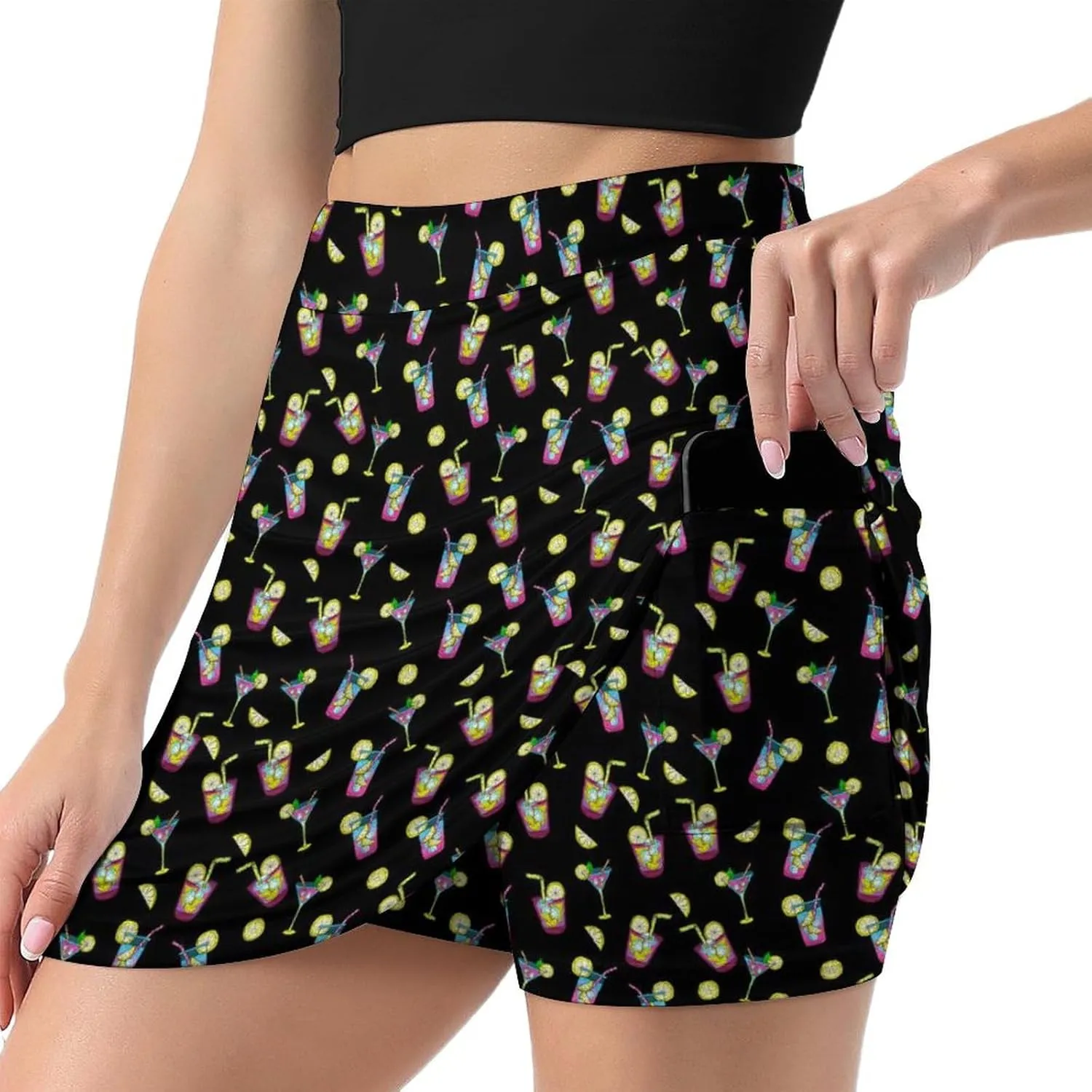 Womens Tennis Skirts Tie Dye High Waisted Athletic Golf Skorts with Shorts Pockets for Running Sports