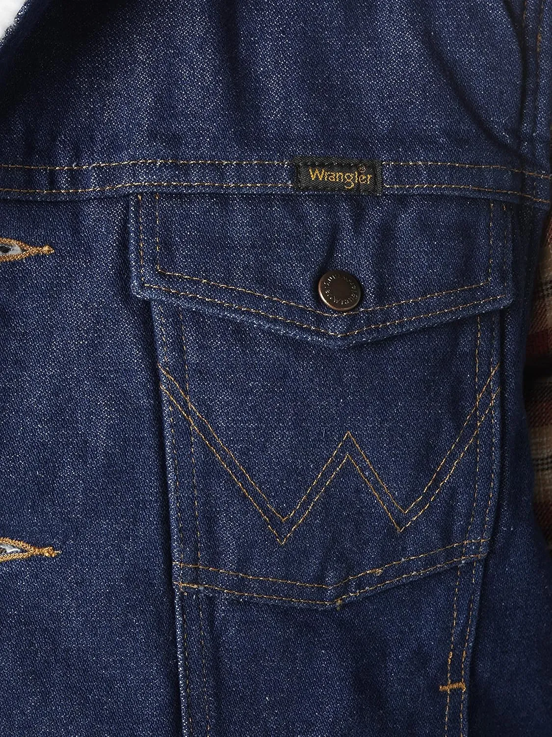Wrangler Men's Sherpa Lined Denim Vest