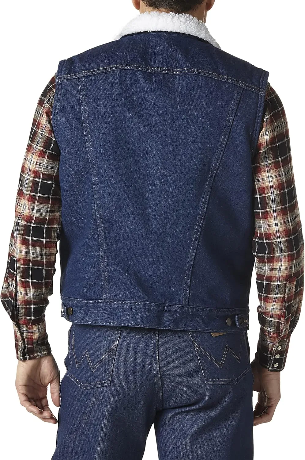 Wrangler Men's Sherpa Lined Denim Vest