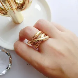 XIYANIKE 925 Sterling Silver Rings for Women Couples Creative Jewelry Vintage Handmade Cross Winding Ring Party Accessories Gift