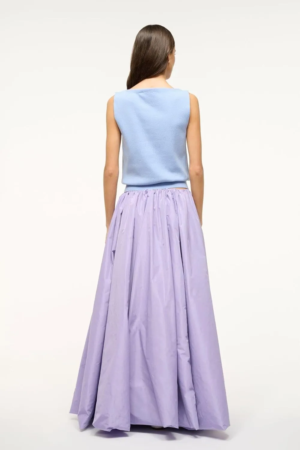 Y2k Bubble Maxi Skirt for Women Boho High Elastic Waist A Line Pleated Long Skirt Ruffle Smocked Midi Skirt