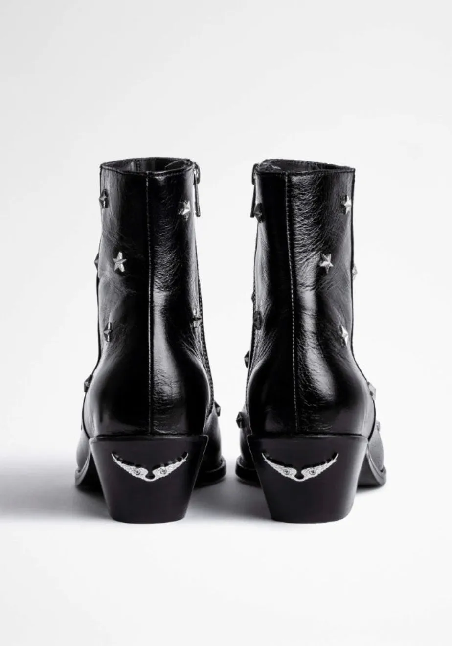 Zadig & Voltaire Tyler Vintage Stars Patent Stars