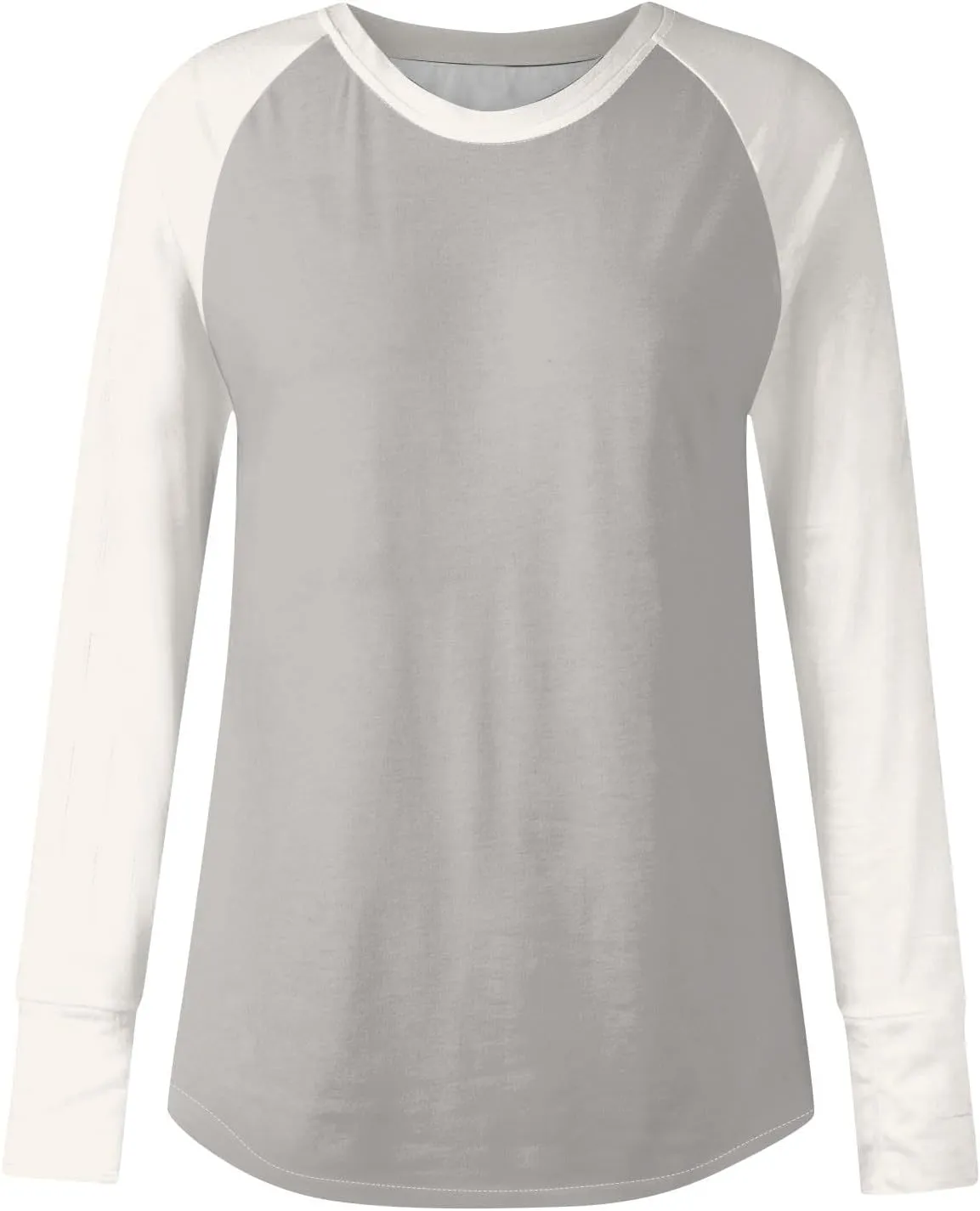 ZDRZK Oversized Sweatshirt For Women Color Block Long Sleeve Thumb Hole Pullover Tops Crewneck Casual Lightweight Shirts