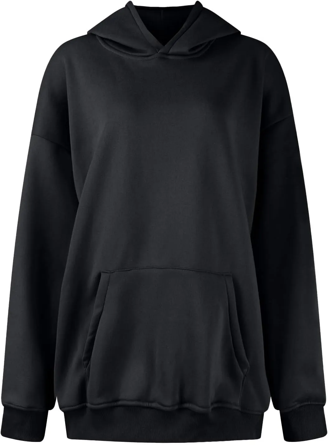 ZDRZK Plus Size Hoodies for Women Long Sleeve Shoulder Drop Sweatshirts Fall Winter Casual Fleece Loose Fit Tops Outfits