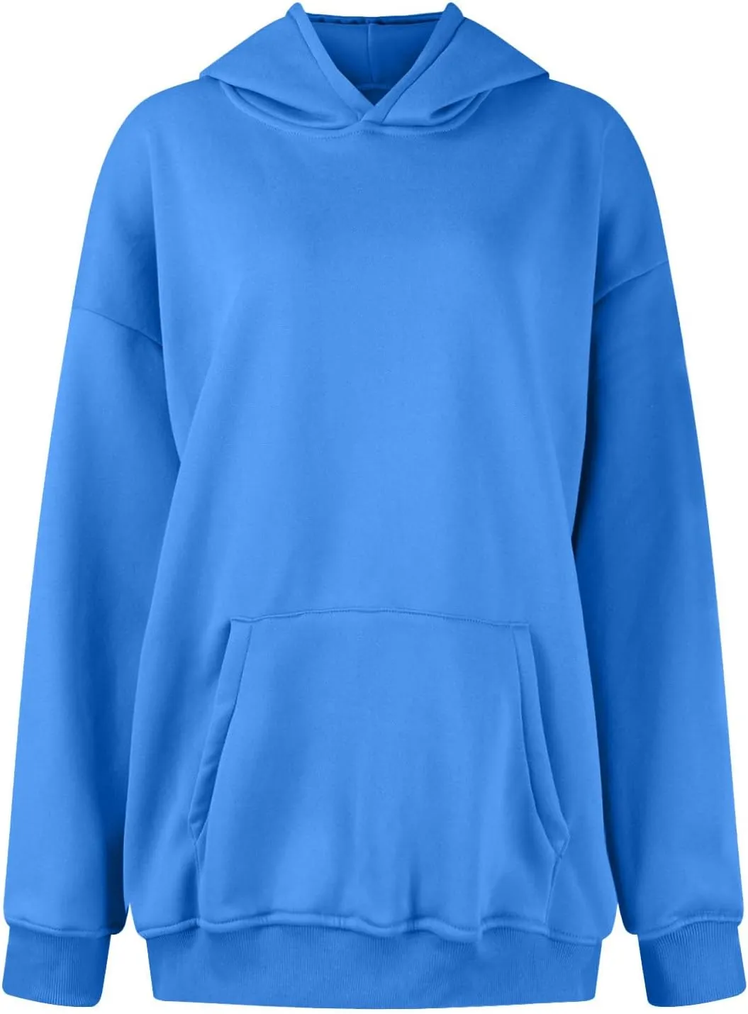 ZDRZK Plus Size Hoodies for Women Long Sleeve Shoulder Drop Sweatshirts Fall Winter Casual Fleece Loose Fit Tops Outfits